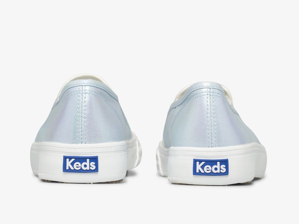 Keds Double Decker Iridescent Női SlipOnSneakers Krém Színes | HU-07746