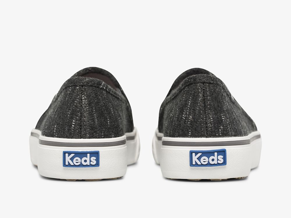 Keds Double Decker Speckle Jersey Női SlipOnSneakers Szürke | HU-59115