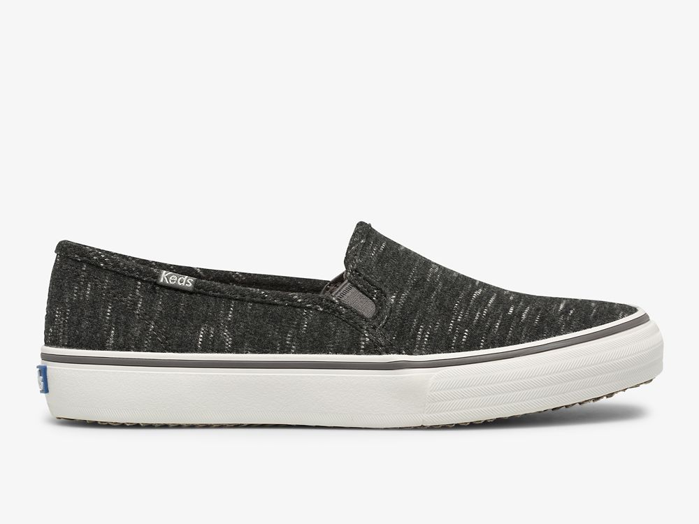 Keds Double Decker Speckle Jersey Női SlipOnSneakers Szürke | HU-59115