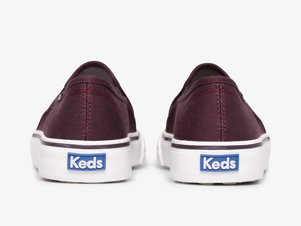 Keds Double Decker Tencel™ Női SlipOnSneakers Bordó | HU-62129