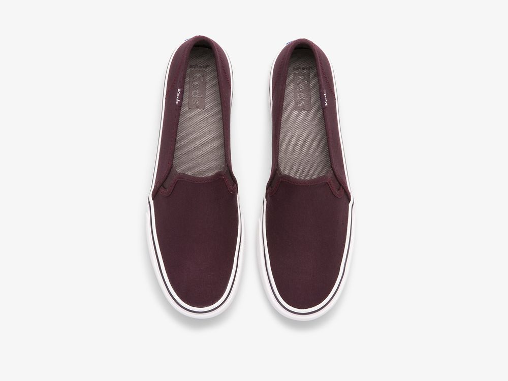 Keds Double Decker Tencel™ Női SlipOnSneakers Bordó | HU-62129