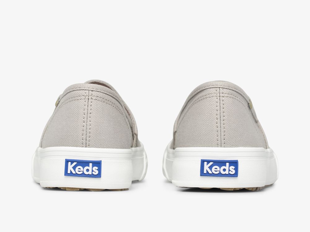 Keds Double Decker Wave Vászon Női SlipOnSneakers Szürke | HU-23515