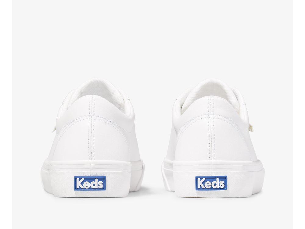 Keds Jump Kick Bőr Női Bőr Sneakers Fehér Arany | HU-42728