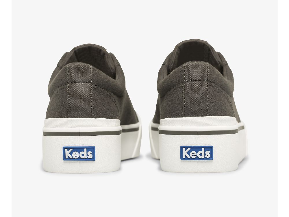 Keds Jump Kick Duo Feat. Organic Pamut Női FűzősCipő Fekete | HU-13820