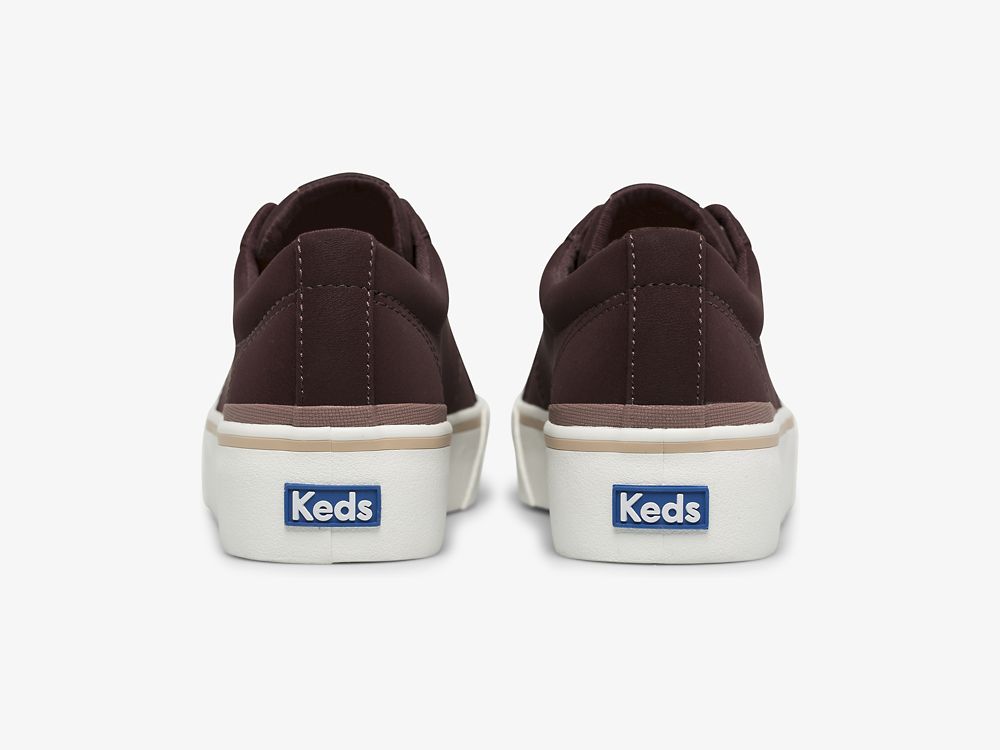 Keds Jump Kick Duo Vegán Soft Buck Női FűzősCipő Bordó | HU-71041