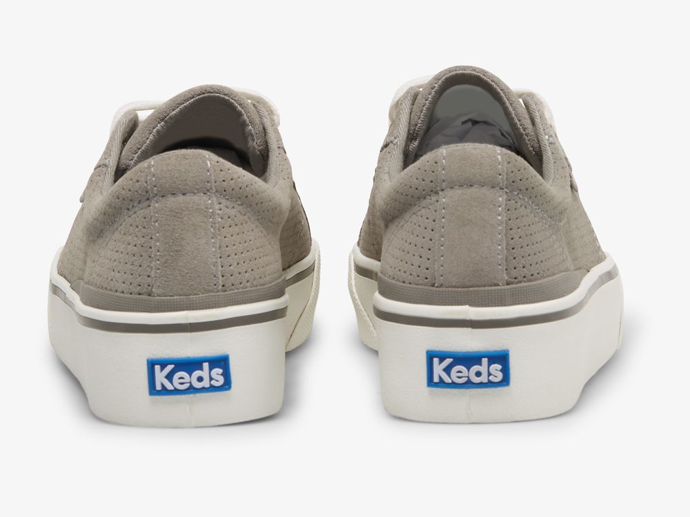 Keds Jump Kick Duo Velúr Női FűzősCipő Szürke | HU-80337