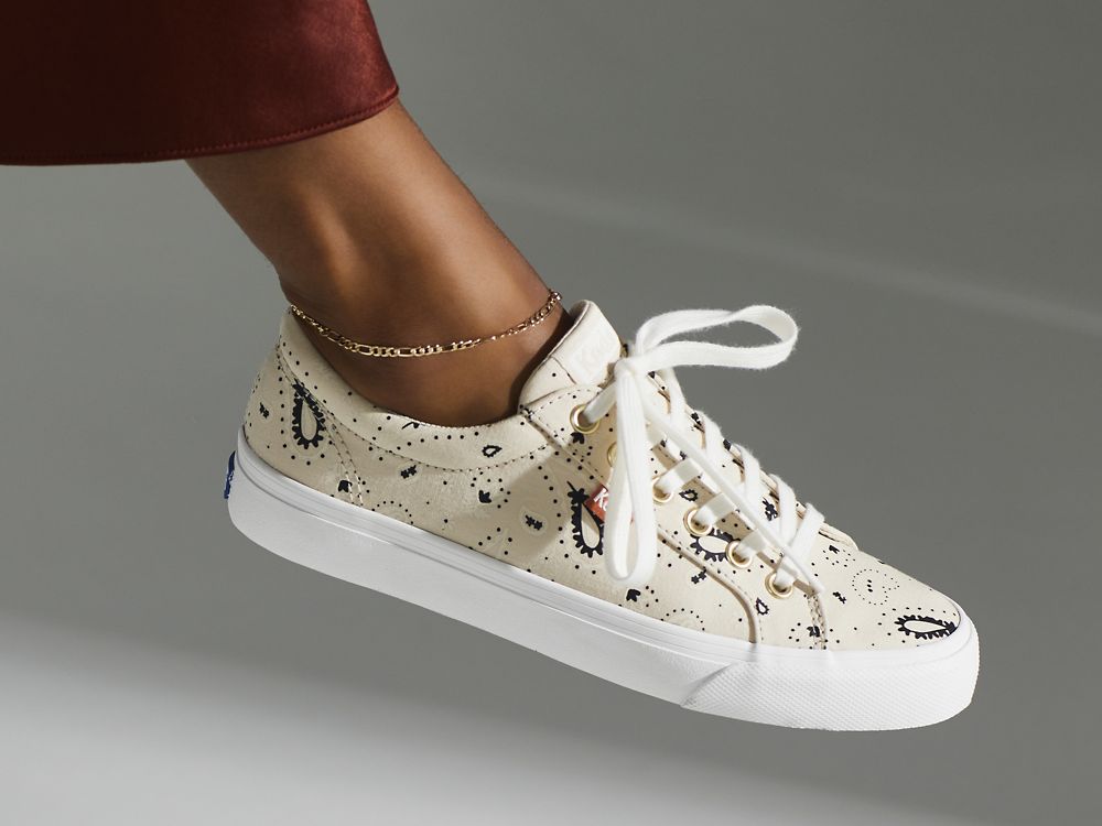 Keds Jump Kick Feat. Organic Bandana Női FűzősCipő Bézs | HU-87451