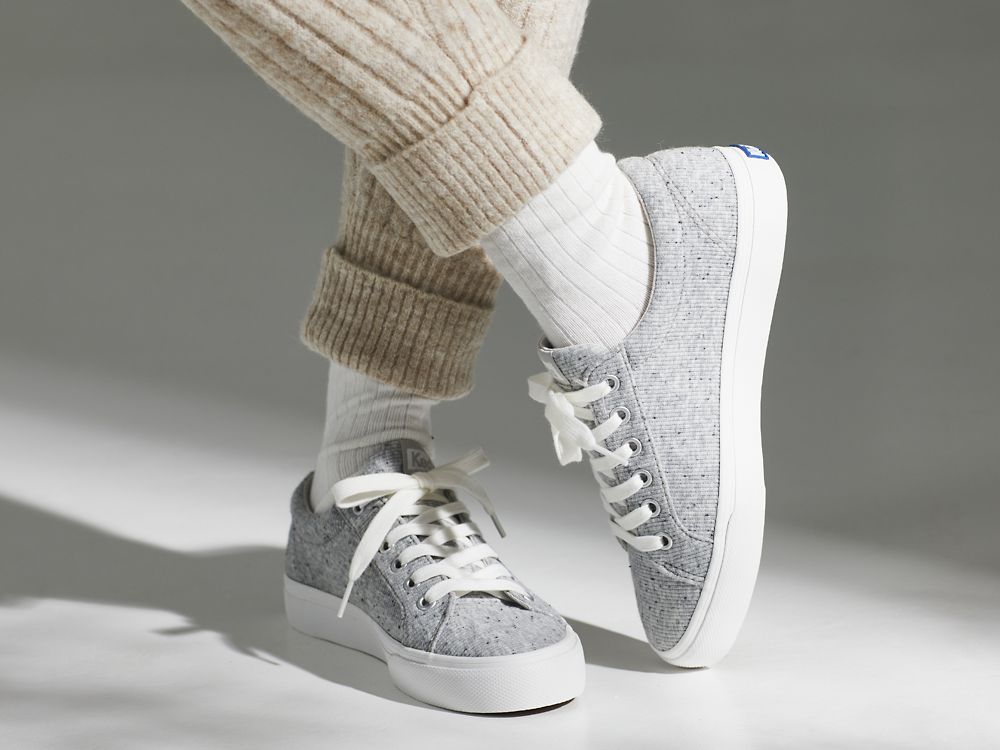 Keds Jump Kick Speckle Knit Női FűzősCipő Szürke | HU-71776