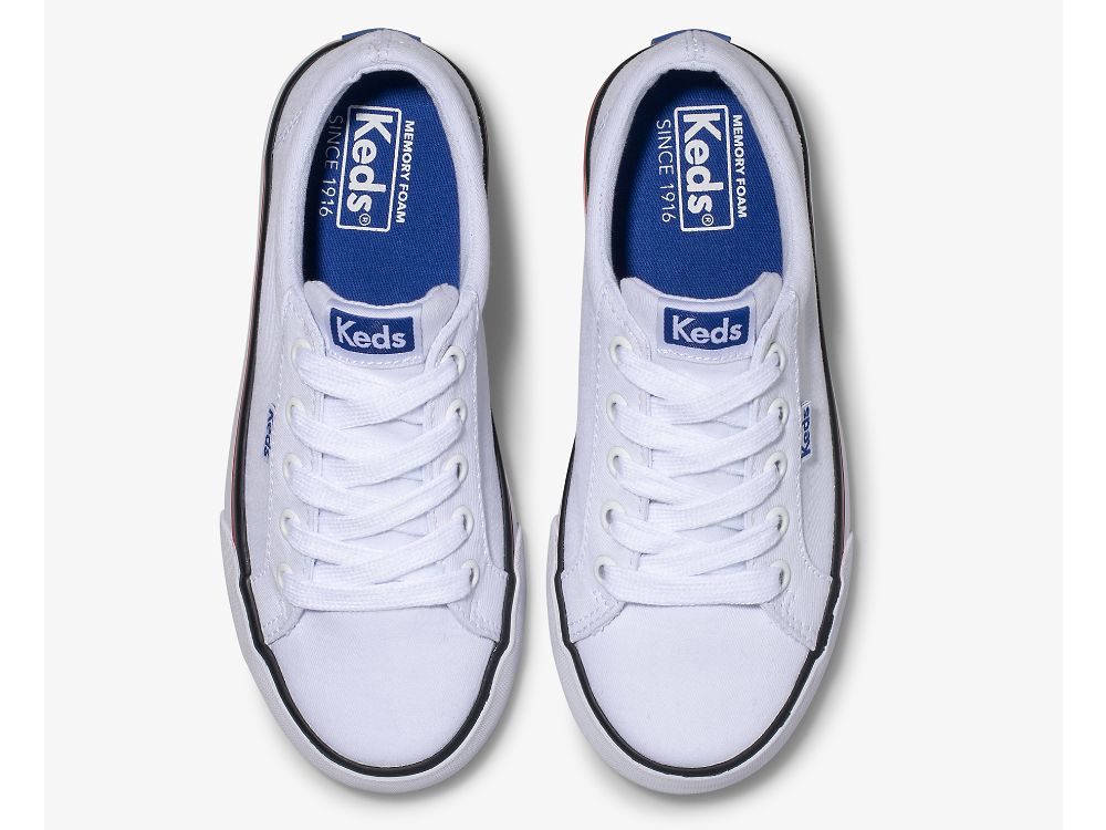 Keds Jump Kick Vászon Lány Tornacipő Fehér | HU-37917