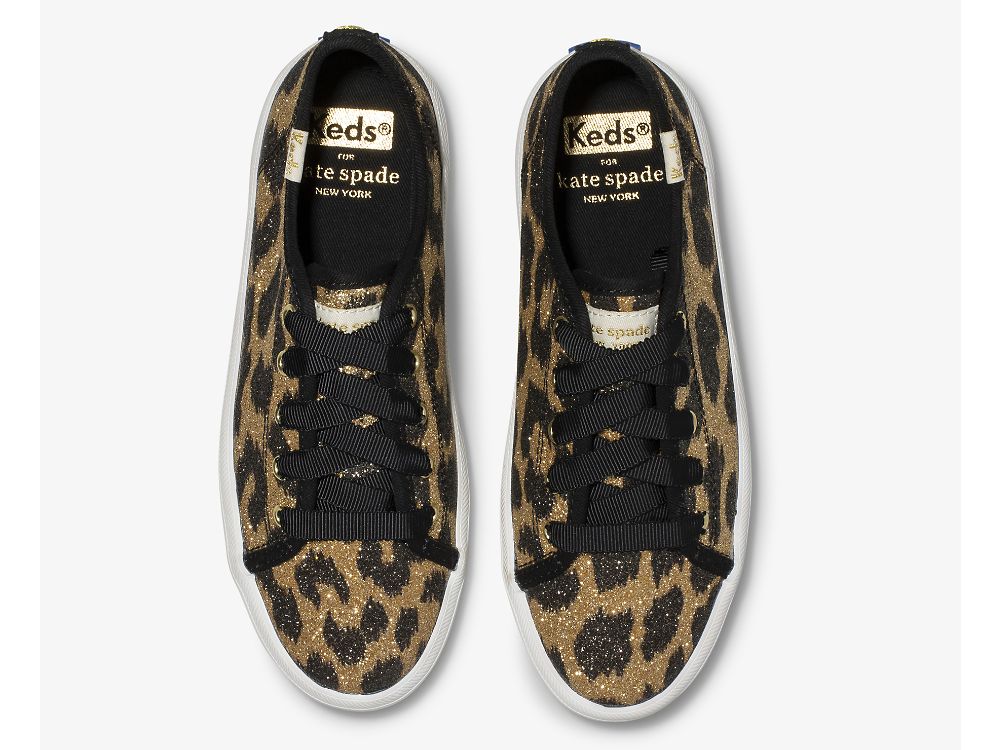 Keds Kate Spade New York Kickstart Glitter Leopard Lány Tornacipő Leopárd | HU-02102