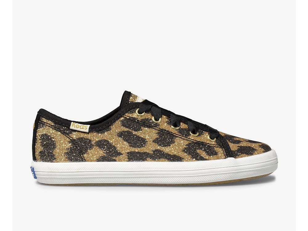 Keds Kate Spade New York Kickstart Glitter Leopard Lány Tornacipő Leopárd | HU-02102