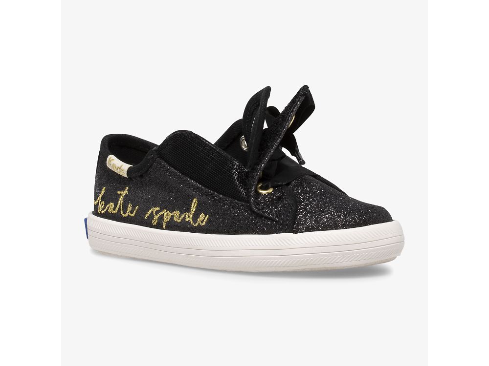 Keds Kate Spade New York Kickstart Jr Script Lány Tornacipő Fekete | HU-50971