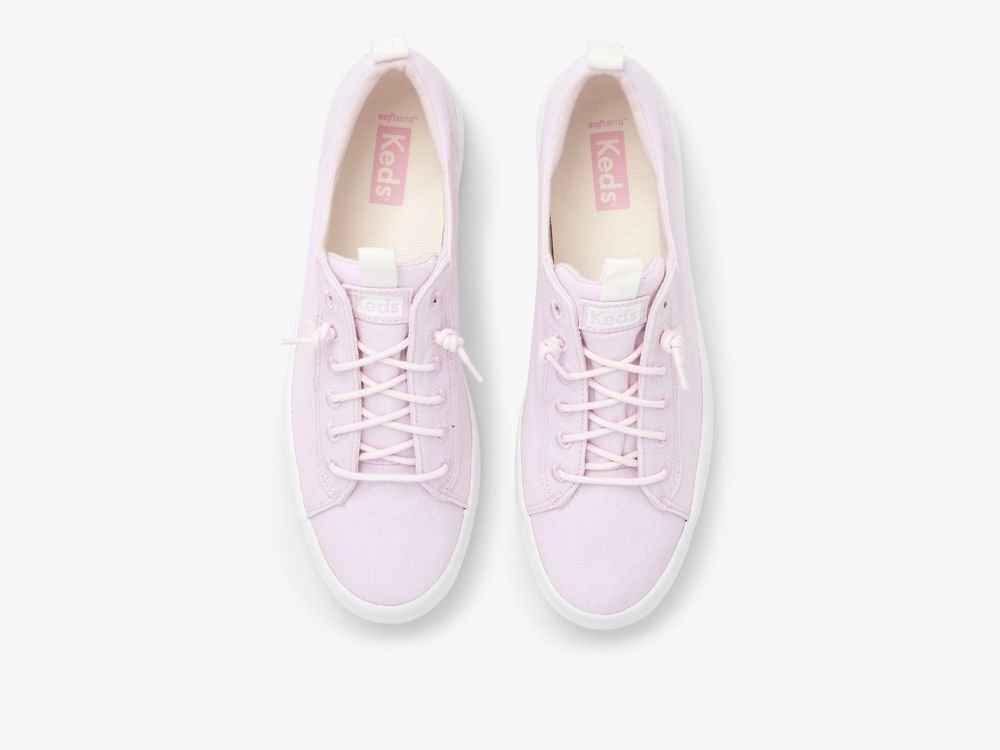 Keds Kickback Vászon Női SlipOnSneakers Világos Rózsaszín | HU-01714