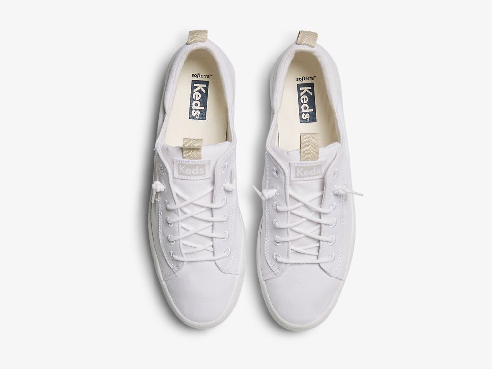 Keds Kickback Vászon Női SlipOnSneakers Fehér | HU-85928