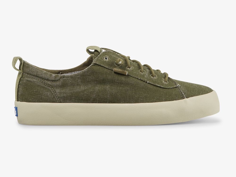 Keds Kickback Vászon Washable Női FűzősCipő Olivazöld | HU-51351