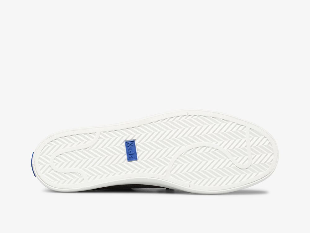 Keds Kickback Vászon Washable Női SlipOnSneakers Fekete | HU-11251