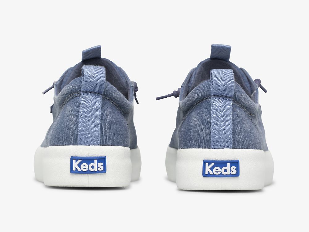 Keds Kickback Vászon Washable Női SlipOnSneakers Sötétkék | HU-15151