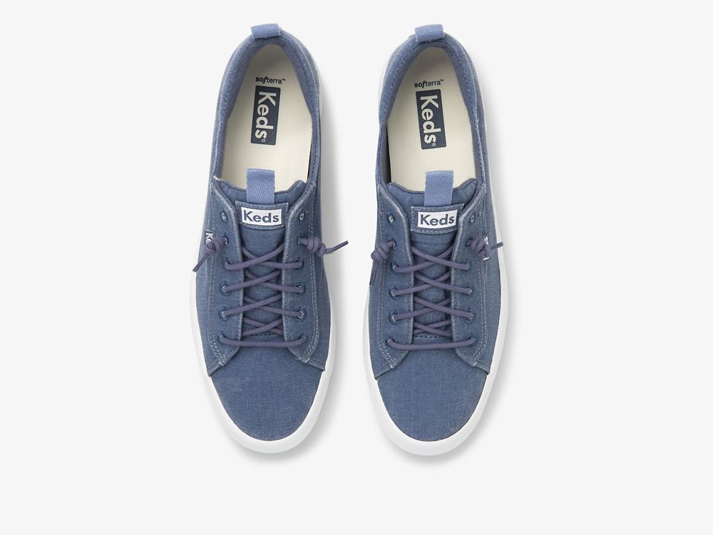 Keds Kickback Vászon Washable Női SlipOnSneakers Sötétkék | HU-15151