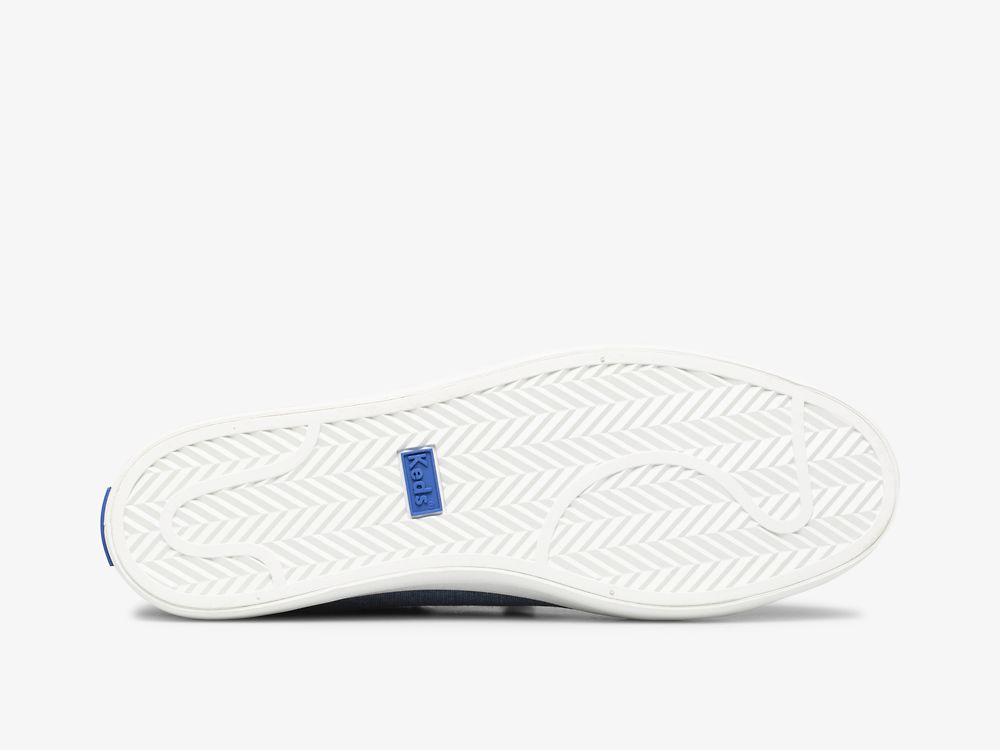 Keds Kickback Vászon Washable Női SlipOnSneakers Sötétkék | HU-15151