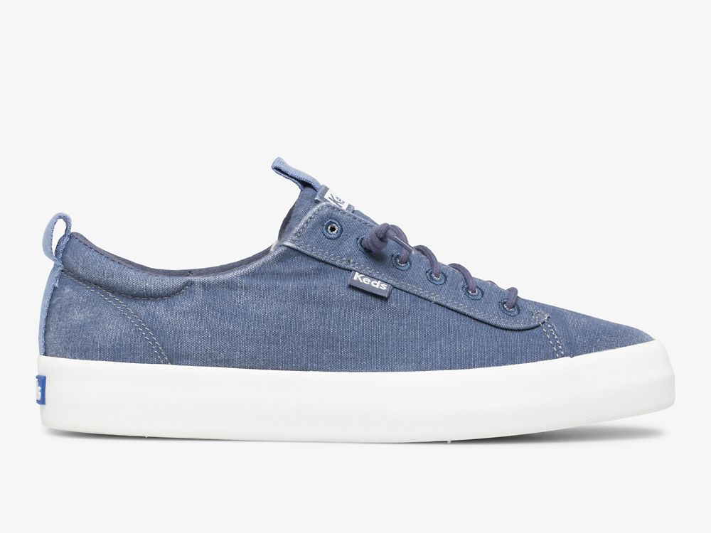 Keds Kickback Vászon Washable Női SlipOnSneakers Sötétkék | HU-15151