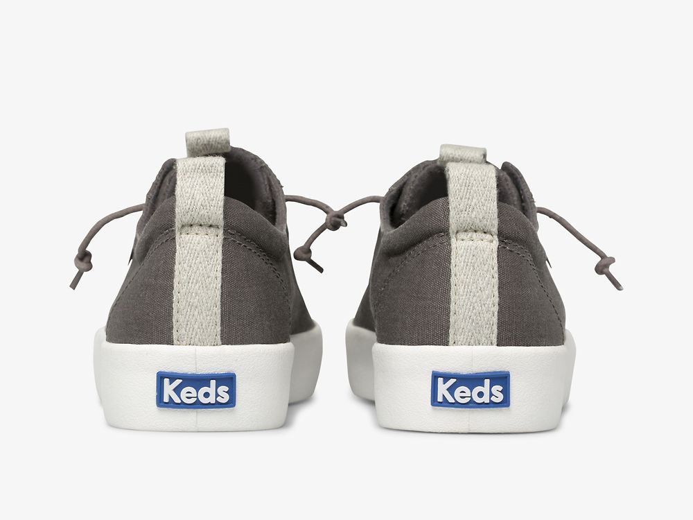 Keds Kickback Washable Feat. Organic Pamut Női SlipOnSneakers Sötétszürke | HU-61438