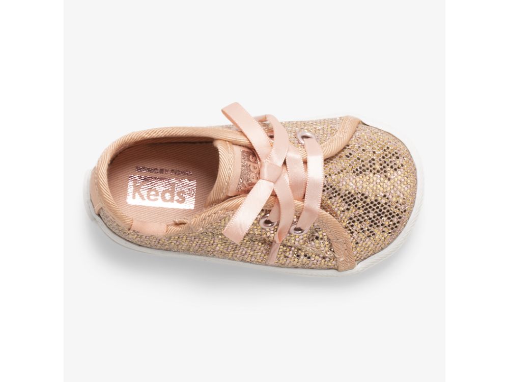 Keds Kickstart Crib Celebrations Lány Tornacipő Rózsaszín Arany | HU-43864