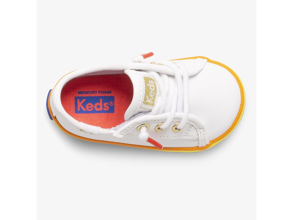 Keds Kickstart Crib Lány Tornacipő Fehér Színes | HU-03494