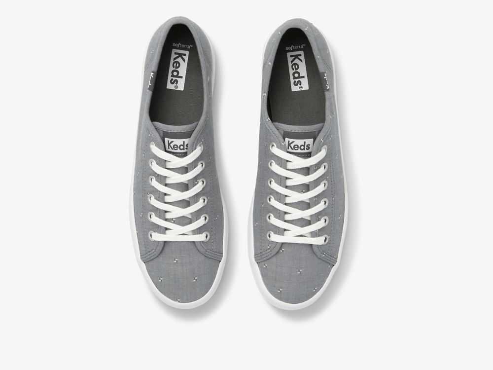 Keds Kickstart Dobby Jacquard Női Teniszcipő Szürke | HU-25171