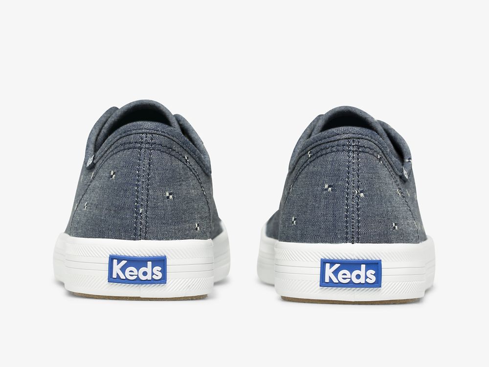 Keds Kickstart Dobby Jacquard Női Teniszcipő Sötétkék | HU-48145