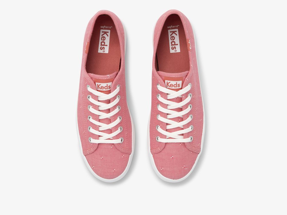 Keds Kickstart Dobby Jacquard Női Teniszcipő Piros | HU-84054