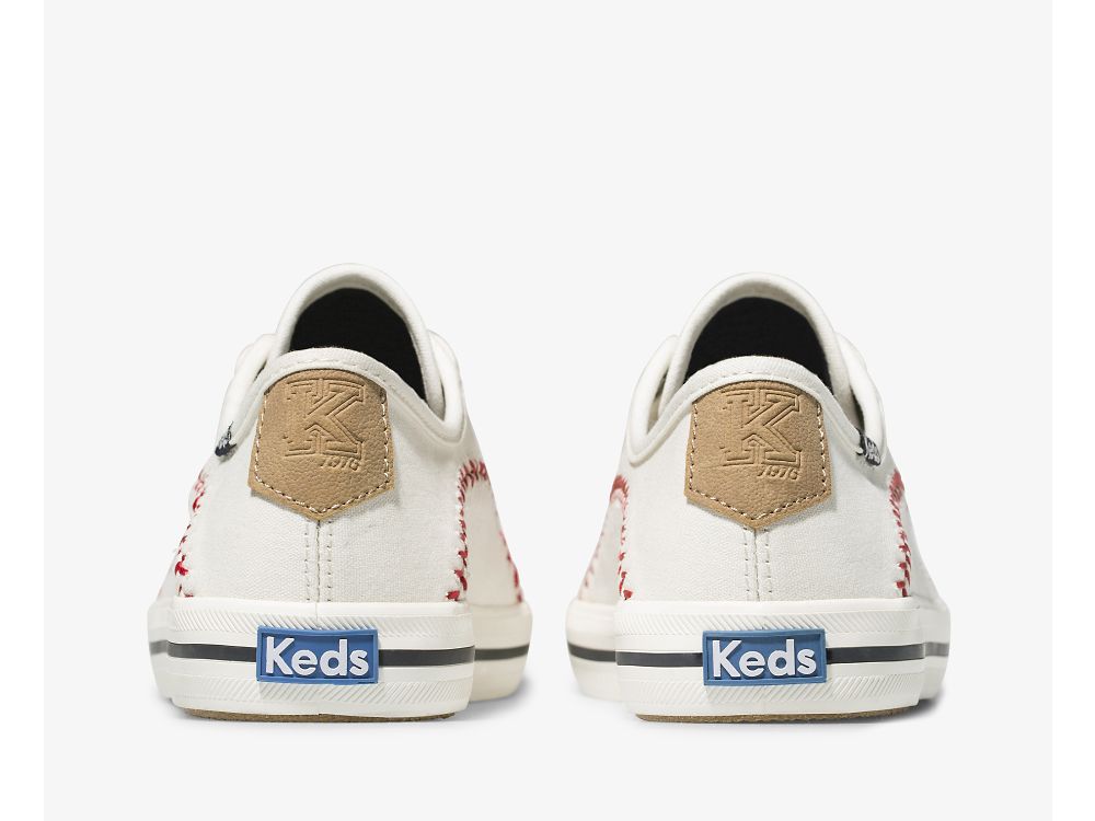 Keds Kickstart Pennant Vászon Női FűzősCipő Krém | HU-83213