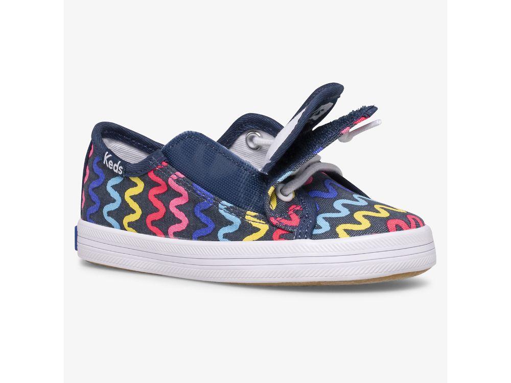 Keds Kickstart Seasonal Jr Lány Tornacipő Sötétkék | HU-35406