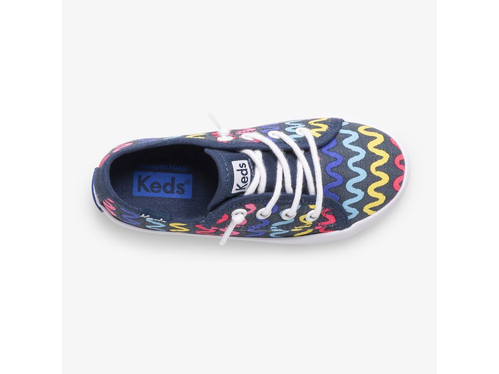 Keds Kickstart Seasonal Jr Lány Tornacipő Sötétkék | HU-35406