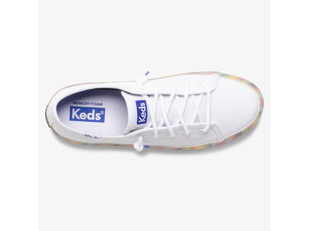 Keds Kickstart Seasonal Lány Tornacipő Fehér Színes | HU-14569