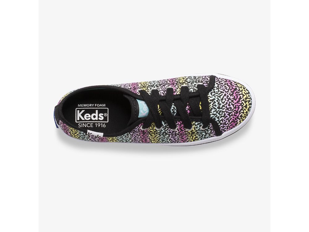 Keds Kickstart Seasonal Lány Tornacipő Fekete Színes | HU-61521