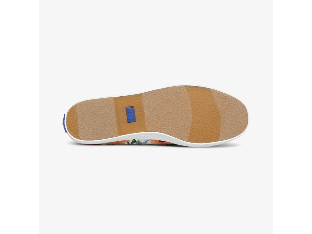 Keds Rifle Paper Co. Chillax Citrus Garden Party Női SlipOnSneakers Fehér Színes | HU-39383