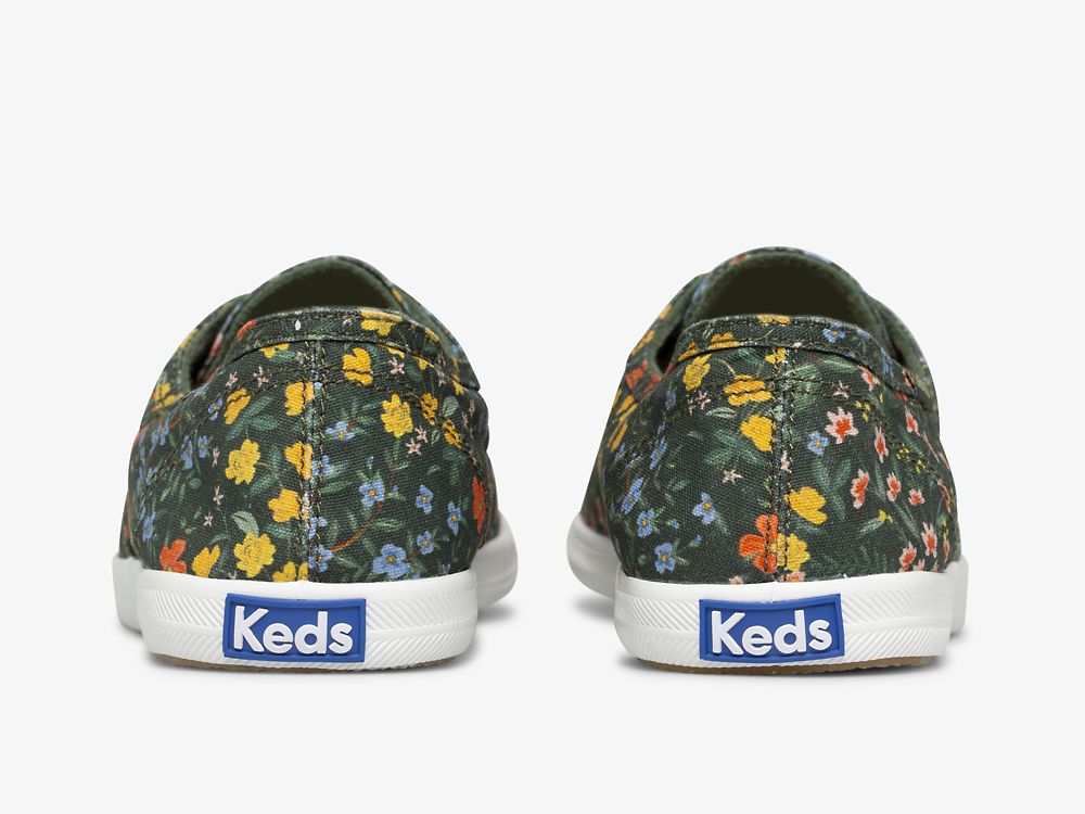 Keds Rifle Paper Co. Chillax Wildwood Női SlipOnSneakers Zöld Színes | HU-20029