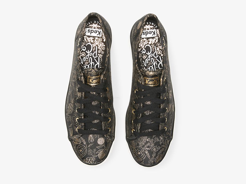 Keds Rifle Paper Co. Triple Kick Colette Jacquard Női Teniszcipő Fekete | HU-94274