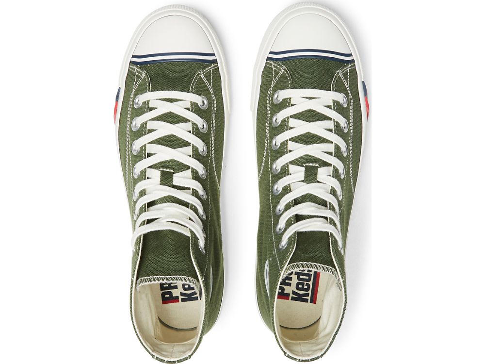 Keds Royal Hi Classic Vászon Férfi Tornacipő Zöld | HU-89355