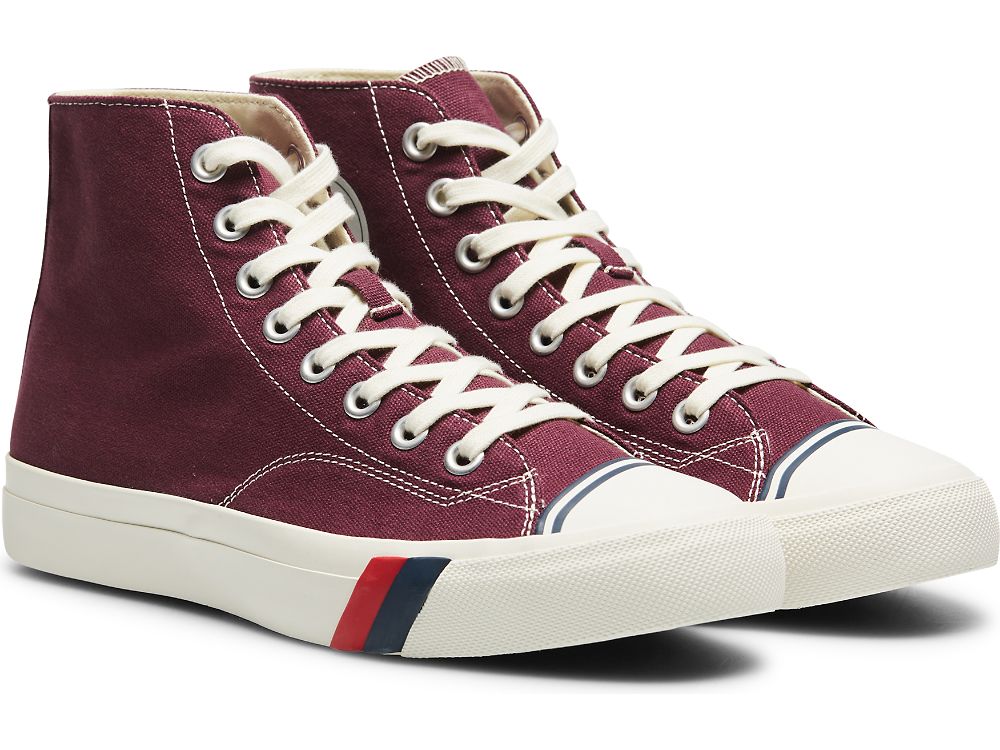 Keds Royal Hi Classic Vászon Férfi Tornacipő Bordó | HU-91213