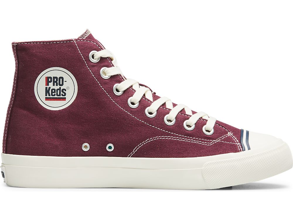 Keds Royal Hi Classic Vászon Férfi Tornacipő Bordó | HU-91213