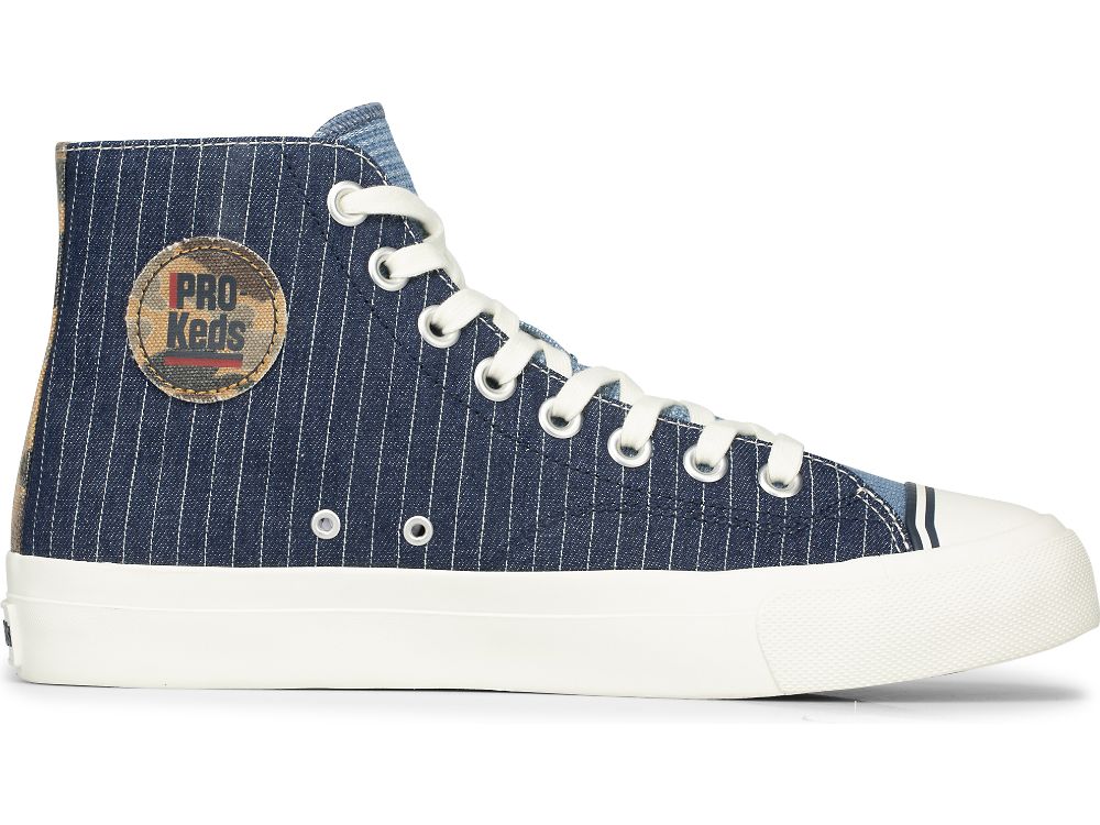 Keds Royal Hi Patchwork Férfi Tornacipő Kék Camo | HU-21663