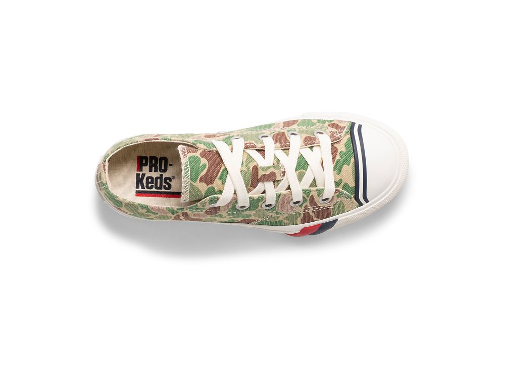 Keds Royal Lo Fiú Tornacipő Camo Olivazöld | HU-34750