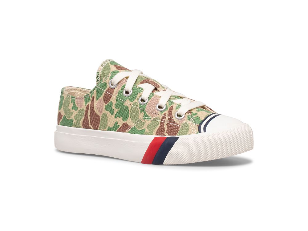 Keds Royal Lo Fiú Tornacipő Camo Olivazöld | HU-34750