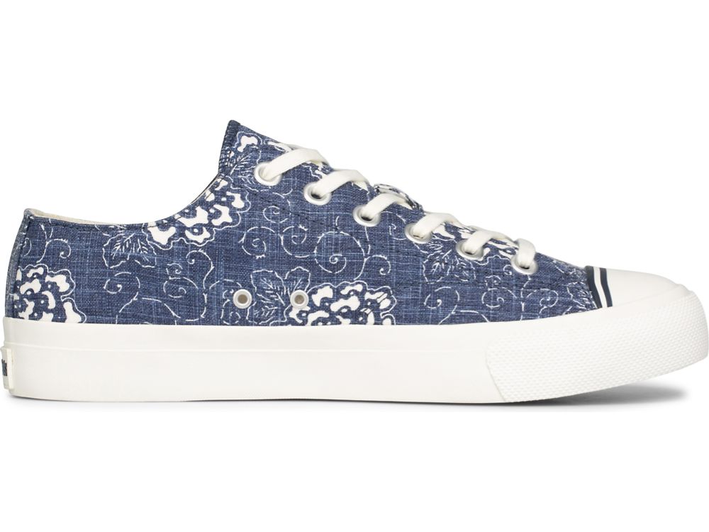 Keds Royal Lo Floral Print Férfi Tornacipő Sötétkék | HU-17370