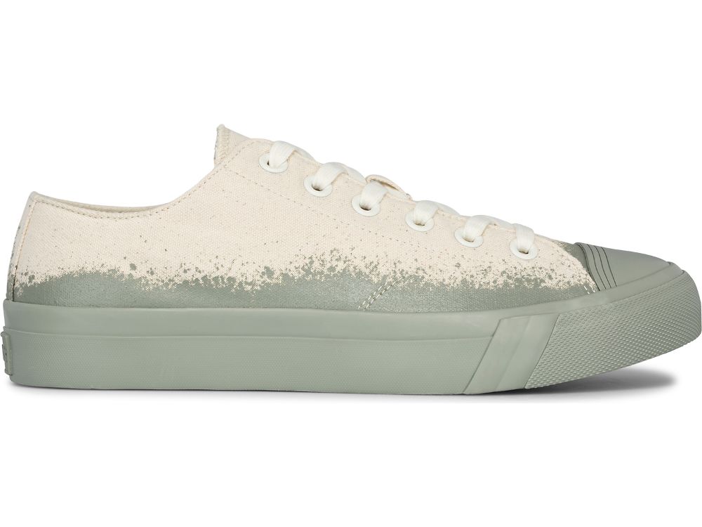 Keds Royal Lo Spray Foxing Férfi Tornacipő Bézs Zöld | HU-37645