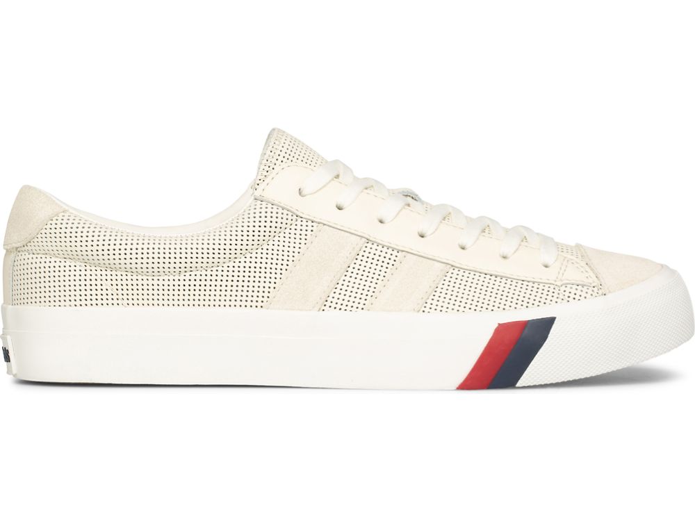 Keds Royal Plus Perf Bőr Női Bőr Sneakers Krém | HU-66307