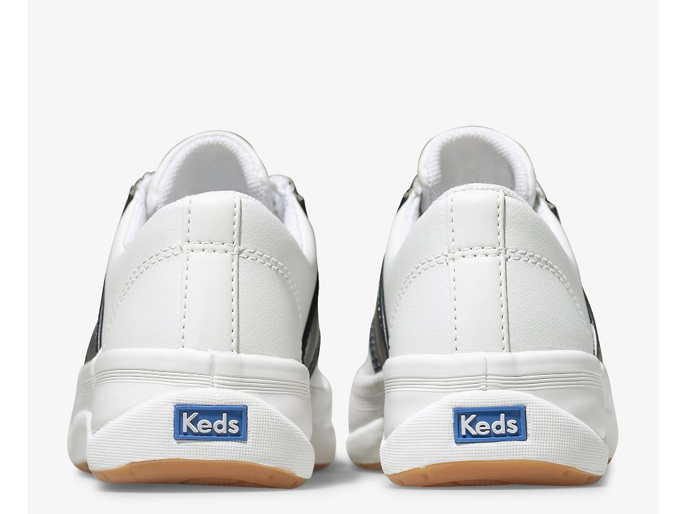 Keds School Days Sneaker Lány Bőr Sneakers Fehér Sötétkék | HU-63937