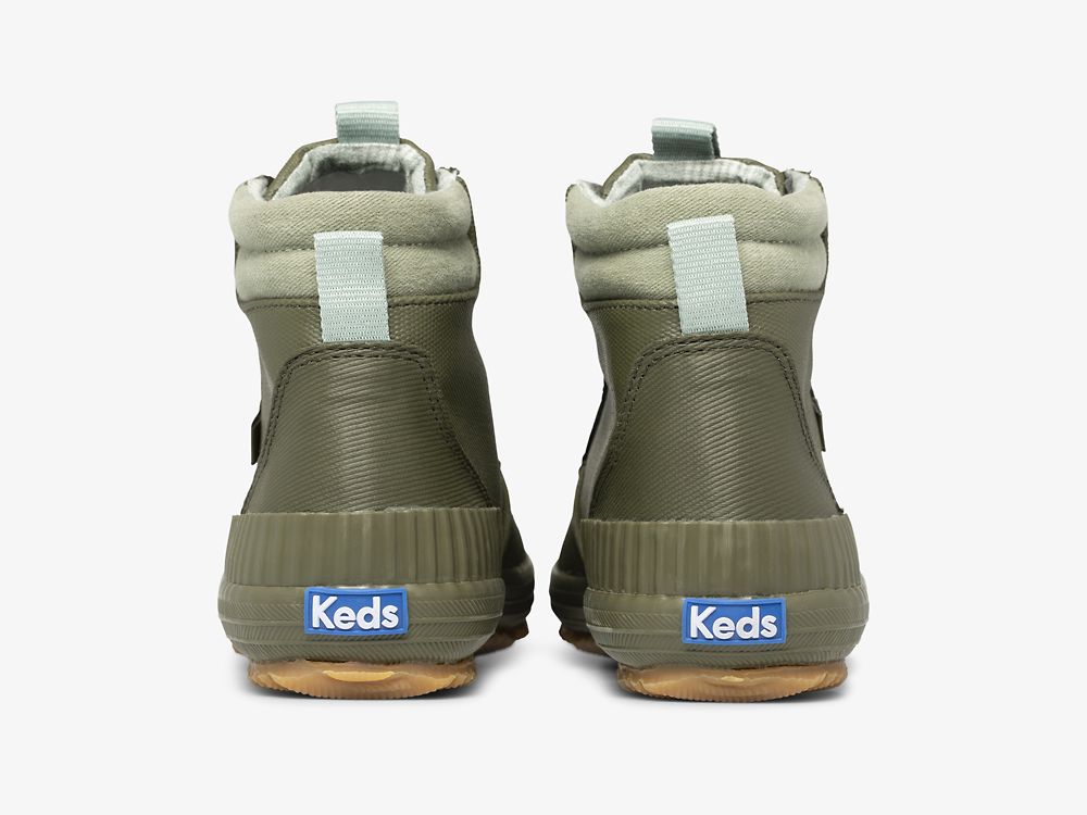 Keds Scout Boot III Vizi Resistant Twill Női Csizma Olivazöld | HU-28021