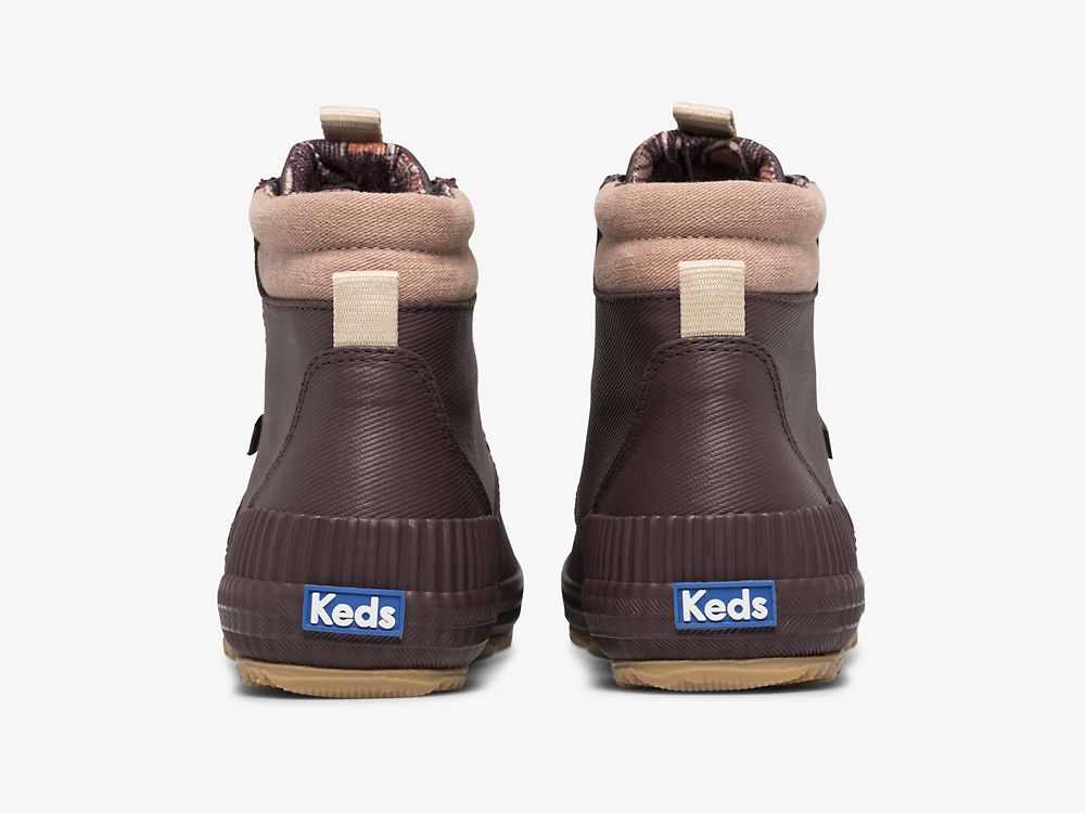 Keds Scout Boot III Vizi Resistant Twill Női FűzősCipő Bordó | HU-78999